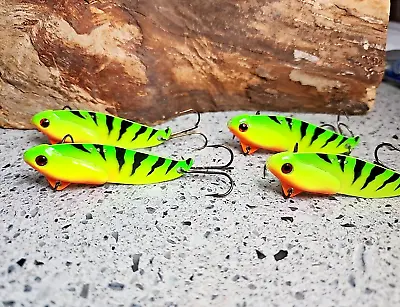 Vibrating Blade Baits 3/4 Oz Custom Paint Fishing Lures Sonar Four Bait Lot • $22