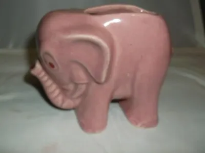 Vintage Hull/McCoy? USA PINK ELEPHANT W Raised Trunk Planter   5 X5   Too Cute • $25