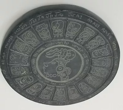 Maya Zodiac Belize Sundial Platter Vintage Small Handmade Stone • $19.95