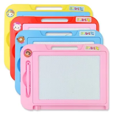 Childrens Kids Fun Magnetic Drawing Board Doodle Scribbler Pad Toy Girls Boys • £3.12