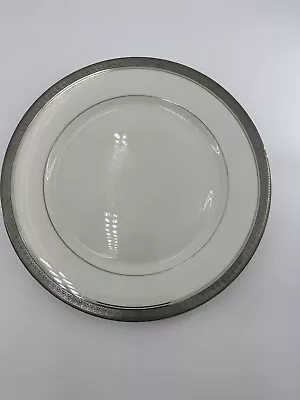 Set Of 2 Mikasa Palatial Platinum Silver Dinner Plates 10 3/4 Inch Fine China • $36.99