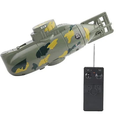 Mini RC Submarine Remote Control Boat Ship Military Model Waterproof Diving Toy • £27.20
