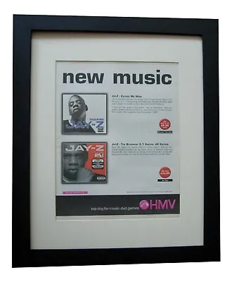 £69.95 • Buy Jay Z+blueprint+excuse Me+poster+ad+rare+original 2003+framed+fast World Ship