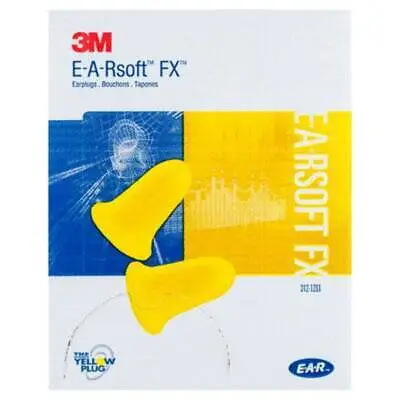 3M E-A-Rsoft FX Shaped Yellow Cordless Earplugs X 200 Pairs Soft Foam Ear Noise • $99.99