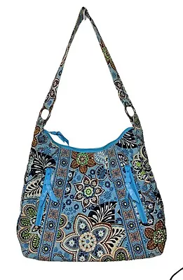 Vera Bradley Lisa B Bali Blue Shoulder Bag Hobo Style • $10.20