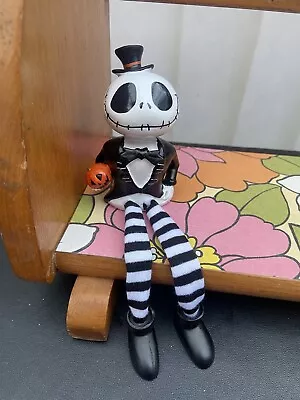 Disney Jack Skellington Figure With Pumpkin/dangly Legs Nightmare Before Xmas • £12