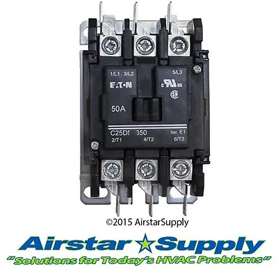 50 Amp • 3 Pole • 208/240V Coil  # C25DNF350B Eaton / Cutler Hammer Contactor • $72.50