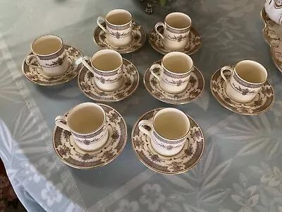 Minton Persian Rose 8 Demitasse Cups & Saucers  Never Used Mint Condition • $110