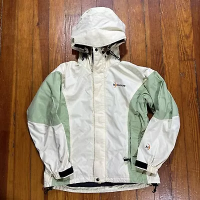 Vintage Moonstone Gore-Tex Pullover Women’s Small White Ski Windbreaker Hooded • $38.95