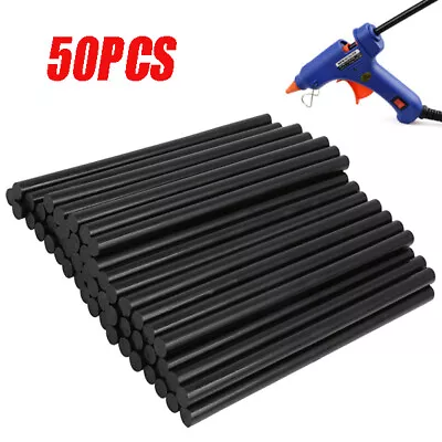 50x Hot Melt Glue Stick Black High Adhesive 7mmx150mm For DIY Craft Toy Repair • $16.62