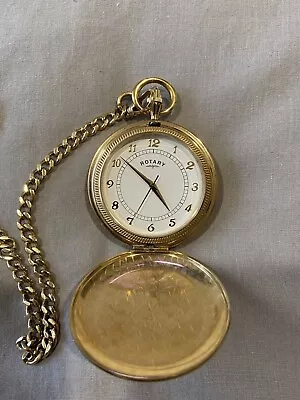 £130 • Buy Rotary Winding Skeleton Pocket Watch Men Gold Plated