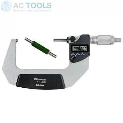 Mitutoyo Digital Waterproof IP65 Micrometer 75mm - 100mm (3 -4 ) 293-347-30 • $391.95