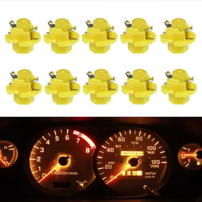 10x Yellow T5 B8.4D LED Dashboard Instrument Panel Light Bulbs Car Accessories • $9.24