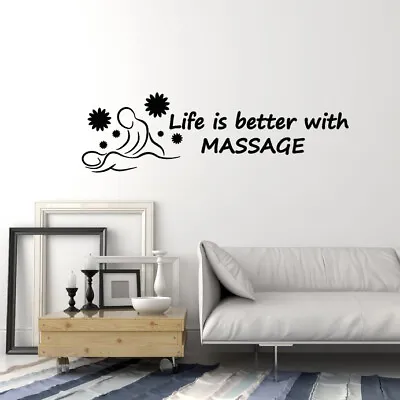 $28.99 • Buy Vinyl Wall Decal Massage Room Spa Salon Relax Quote Saying Stickers (ig5553)