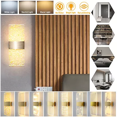 Wall Lights Indoor 12W Acrylic Modern Wall Wash Light LED Lamp For Living Room • $34.99