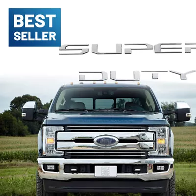 2017-2019 Gloss Silver Tailgate Insert Letters Fit For Super Duty Emblem Decal • $17.99