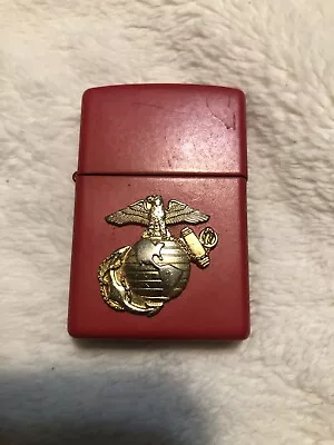 United States Marines Zippo Lighter  Red Crest Used • $14.99