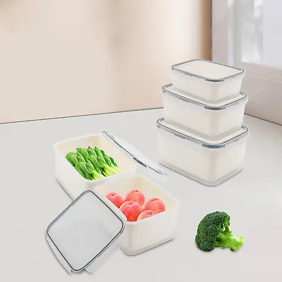 5 PCS Fruits Vegetable Box Kitchen Food Container Or Refrigerator Organizer Bins • $17.11