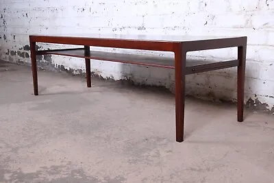 Ludvig Pontoppidan Danish Modern Two-Tier Teak Coffee Table Newly Restored • $2200