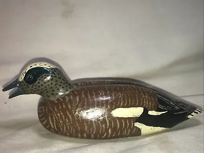 Whistling Widgeon Miniature Drake Duck Decoy Glass Eye Vintage  • $75