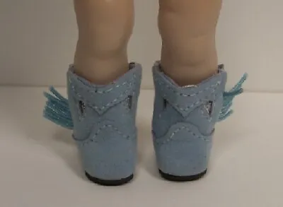 Lt Blue Faux Suede Cowboy Boot Doll Shoe For 8  Vogue Vintage GINNY (Debs*) • $12.69