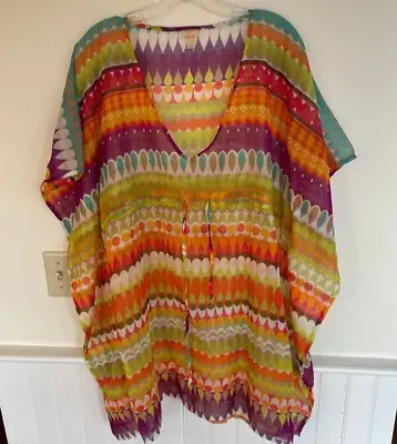 Echo Swimsuit Cover-up Nwt Bust Abt 51  One Size Multi Color • $10.99