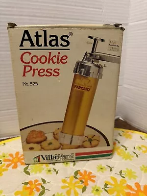 Vintage Atlas Cookie Press No. 525 Made In Italy Marcato Villa Ware Italian • $24