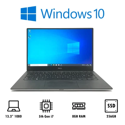 Dell XPS 13 9343 13.3  Laptop Core I7-5600U 2.60GHz 8GB DDR4 256GB SSD *WIN 10 P • £189.99