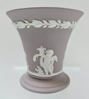 Vintage Wedgwood Lilac Jasperware  Four Seasons  Cherubs Vase Pot~3 1/4  Tall • $32