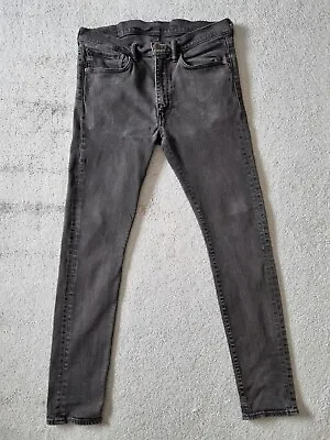 Levis 519 Skinny Black Washed Jeans W34 L34 • £10