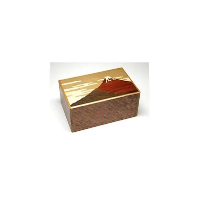 Hakone Yosegizaiku Japanese Puzzle Box 10 Steps Mt.Fuji & Tsubaki F/S  • £85.99
