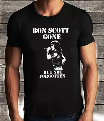 Bon Scott Acdc Tribute  Mens  Black T Shirt  Free Post Oz Rock • $39.40