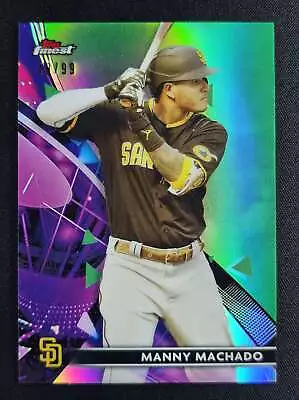 Manny Machado 2021 Topps Finest Green Refractor /99 #31 PADRES • $4.99