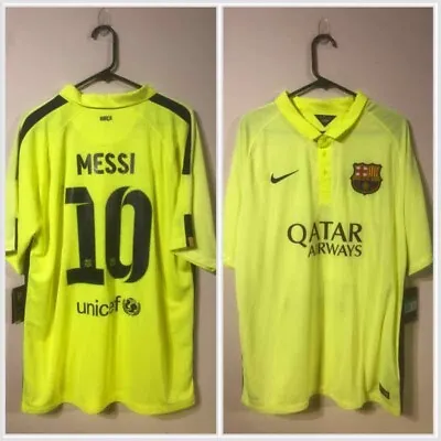£90 • Buy Messi #10 Barcelona 2014/15 X-Large 3rd Football Shirt Jersey Nike BNWT