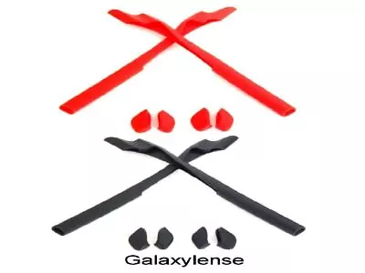 Galaxy Earsocks & Nose Pads For Oakley Half Jacket 2.0 / 2.0 XL Black/Red 2Pair • $9.88