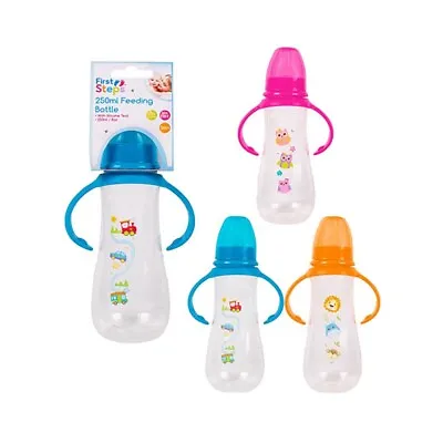 £6 • Buy First Step Easy Grip Gripper Baby Feeding Bottle 250ml Juice Milk Bottle Design