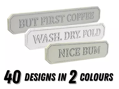 White Or Latte Shabby Chic Indoor Sign Small Medium & Large Various Designs • £25