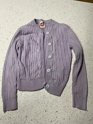 Oobi Girls Knit Purple Cardigan Size 7 Maxine • $19.95