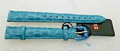 Genuine Michele 12mm Sea Blue Alligator  Watch Band Strap New • $37.77