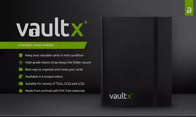 $26.98 • Buy Vault X Binder: 9 Pocket Trading Card Album: 360 Side Loading: TCG/Pokemon/Magic