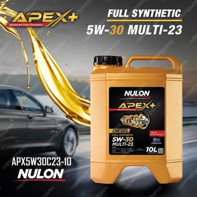 $116.95 • Buy Nulon Full SYN APEX+ 5W-30 Multi-23 Engine Oil 10L APX5W30C23-10 Ref SYND5W30-10