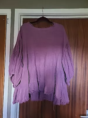 Beautiful Diverse Mulberry Smock Top One Size Up To UK 24 Oversized • £8