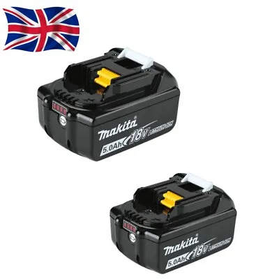 2X Original Genuine Makita 5.0Ah 18V BL1850 LXT Li-Ion Battery In Box Pack UK • £119.99