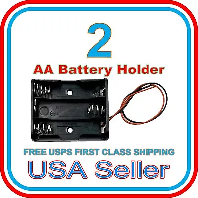 AA Battery Holder Case Box With Wire Leads For 3X Series AA Batteries 4.5V 2Pcs • $5.99