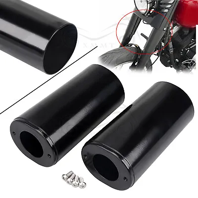Black Motorcycle Fork Boot Slider Covers For Harley Touring Electra Street Glide • $38.98