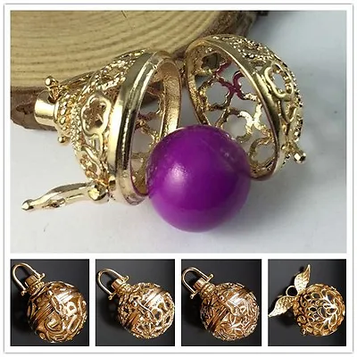 Gold Openable Mexican Bola Bell Harmony Ball Angel Caller Locket Pendant • $1.42