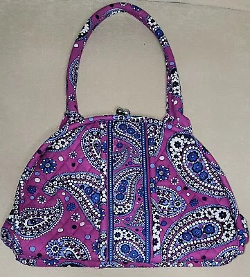 Vera Bradley Eloise Boysenberry Shoulder Kiss Lock Bag/Purse Bright/Vibrant Colo • $35.90