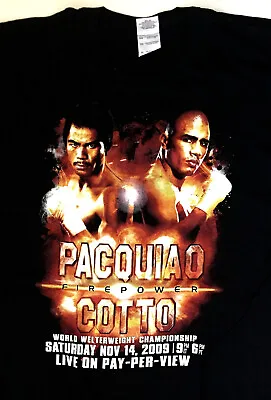 $19.95 • Buy X-large Original New Boxing Fight Manny Pacquiao Vs. Miguel Cotto T-Shirt Black