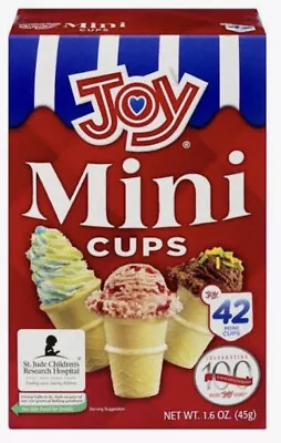 Mini Ice Cream Cones JOY MINI CUPS (42 Per Box) SHIPS FREE & FAST! • $14.99