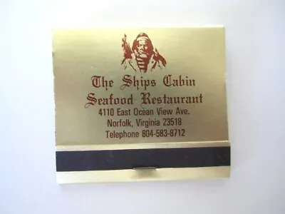 The Ships Cabin Restaurant  Front Strike Matchbook - Norfolk Virginia • $2.49